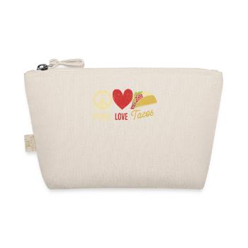 Peace Love Tacos Cute Taco Tuesday Mexican Food - Organic Pouch - nature - Front