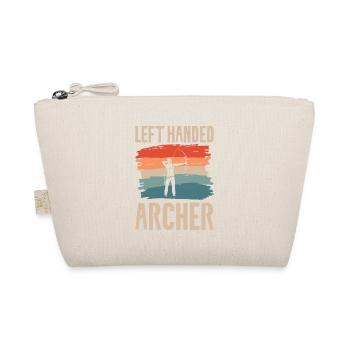 Left Handed Archer Archery Archers - Organic Pouch - nature - Front