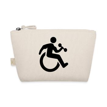 Rollstuhl-Fitness-Symbol für Kraftpakete* - Bio-Täschchen - Natur - Vorne