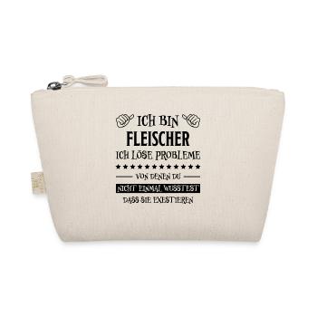 Fleischer Metzger Lustig Spruch Fleischer Geschenk - Bio-Täschchen - Natur - Vorne