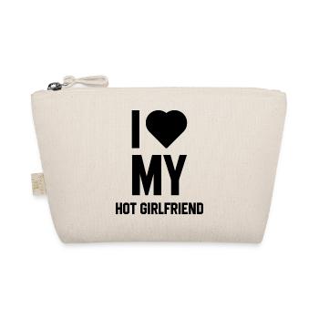 I Love My Hot Girlfriend - Girlfriend Funny Gift - Organic Pouch - nature - Front