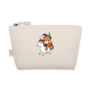 Mardi Gras Red Panda with Unicorn Carnival - Organic Pouch - nature - Front
