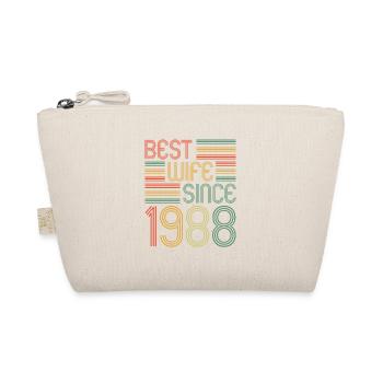 35th Wedding Anniversary Best Wife since 1988 - Organic Pouch - nature - Front