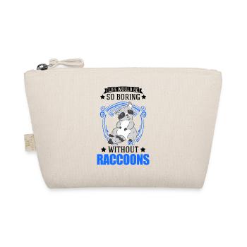 Raccoon Gift Raccoon - Organic Pouch - nature - Front