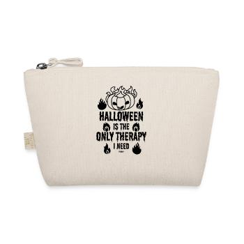 Halloween Therapy lustiger Spruch Geschenk - Bio-Täschchen - Natur - Vorne