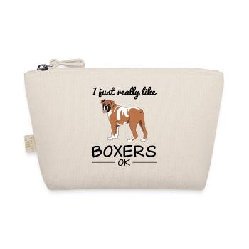 Boxer allemand chien chien amoureux disant cadeau - Trousse biologique - nature - Devant