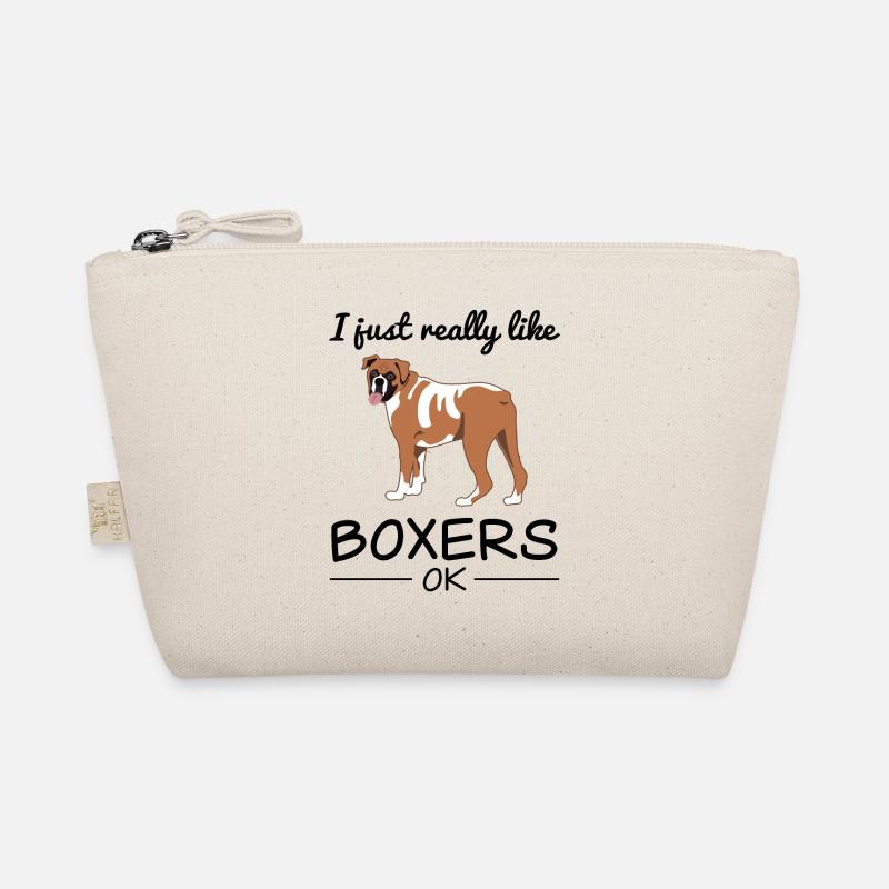 Deutsche Boxer Hund Hundeliebhaber Spruch Geschenk - Bio-Täschchen - Natur