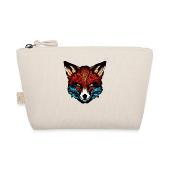 Fox forest animal design dotted with animal head - Organic Pouch - nature - Front