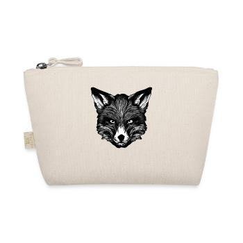 Fox forest animal design dotted with animal head - Organic Pouch - nature - Front