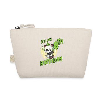 Es ist mein 8. Geburtstag Panda - Bio-Täschchen - Natur - Vorne