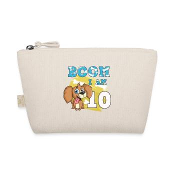 10. Geburtstag Hund - Bio-Täschchen - Natur - Vorne