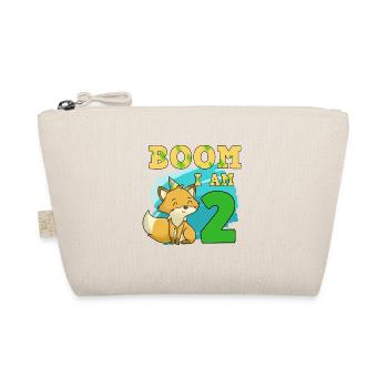 2nd birthday fox - Organic Pouch - nature - Front