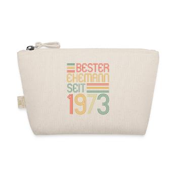 50. Hochzeitstag Bester Ehemann seit 1973 - Bio-Täschchen - Natur - Vorne