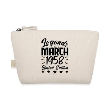 Naissance En Mars 1958. Cadeau d'anniversaire mars - Trousse biologique - nature - Devant