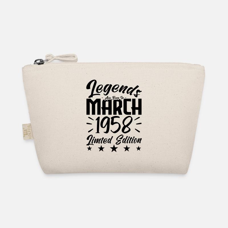 1958 birth. March Birthday Gift Organic Pouch