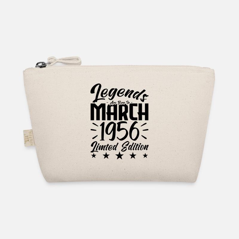 Born in March 1956. March Birthday Gift Organic Pouch