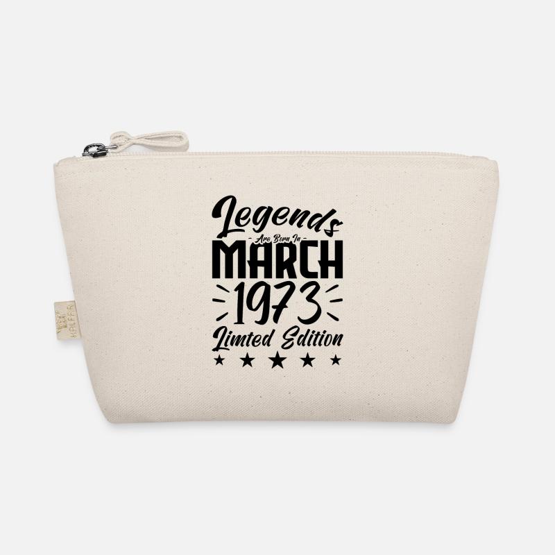 Born in March 1973. March Birthday Gift Organic Pouch