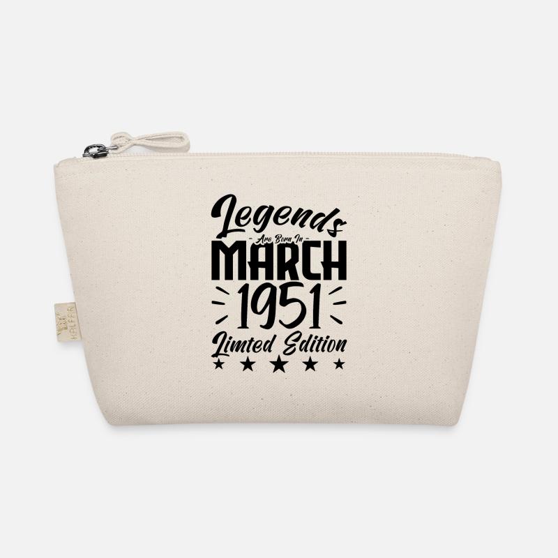 1951 birth. March Birthday Gift Organic Pouch