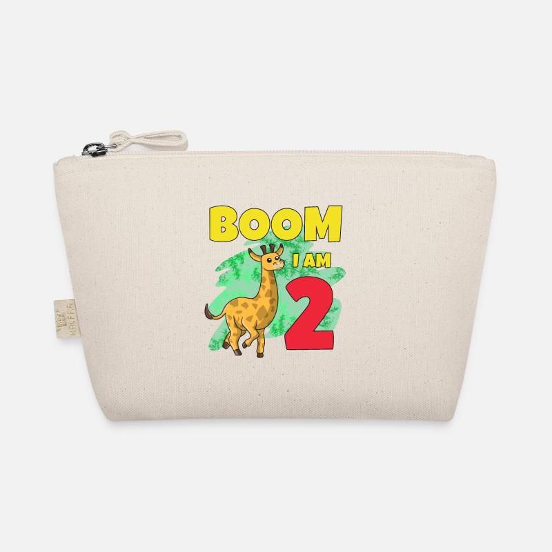 2nd birthday giraffe Organic Pouch