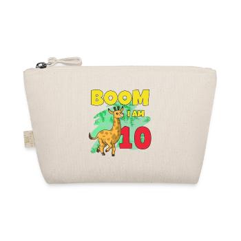 10th birthday giraffe - Organic Pouch - nature - Front