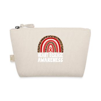Rainbow Heart Disease Awareness In February - Organic Pouch - nature - Front