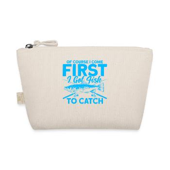 Zuerst muss ich Fische fangen Angeln Geschenk - Bio-Täschchen - Natur - Vorne