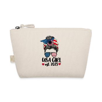 Us Citizen 2023 Shirt, Messy Bun Girl, US Citizens - Organic Pouch - nature - Front