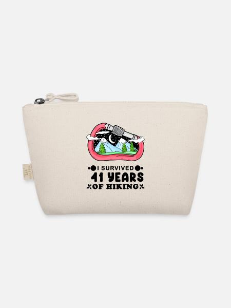 Berg Wanderer 41. Geburtstag 41 Jahre alt Geschenk - Bio-Täschchen - Natur - Vorne