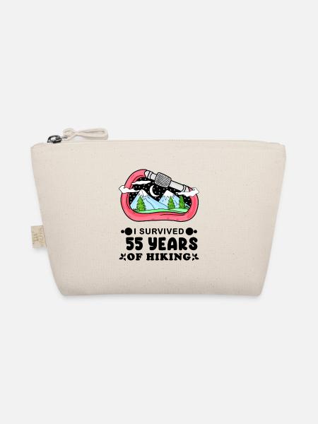 Mountain Wanderer 55th Birthday 55 Years Old Gift - Organic Pouch - nature - Front