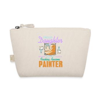 Proud Daughter Of A Freaking Awesome Painter Retro - Organic Pouch - nature - Front