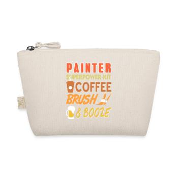 Painter Superpower Kit Coffee Brush & Booze Funny - Bio-Täschchen - Natur - Vorne