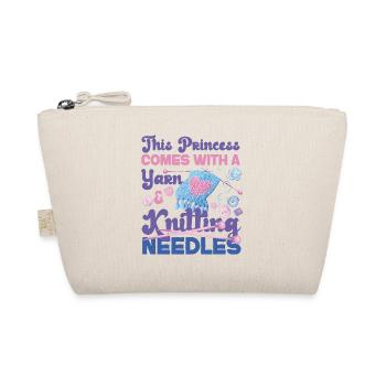 Knitting Knitter Girl This - Organic Pouch - nature - Front