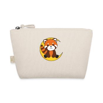 Moon Red Panda Cute Animals Children for the Night - Organic Pouch - nature - Front