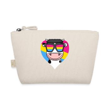 Cadeau de cœur de vache pansexuelle - Trousse biologique - nature - Devant