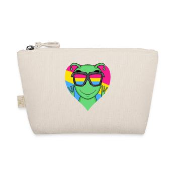 Pansexuell Alien Herz Geschenk - Bio-Täschchen - Natur - Vorne