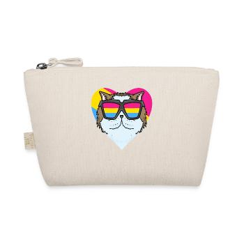Pansexual Cat Persian Cat Heart Gift - Organic Pouch - nature - Front