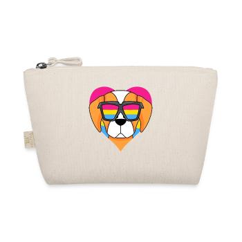 Pansexuell Hund Epagneul Breton Herz Geschenk - Bio-Täschchen - Natur - Vorne