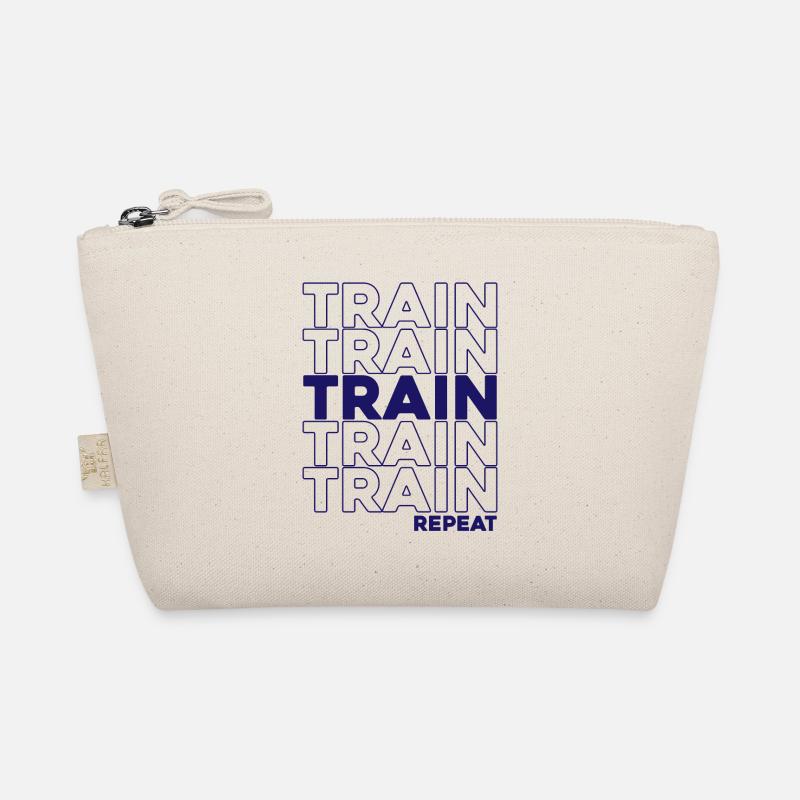 Train Train Train Repeat Workout Edition - Organic Pouch - nature