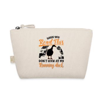 Indian Running Duck Gift Bottle Duck - Organic Pouch - nature - Front
