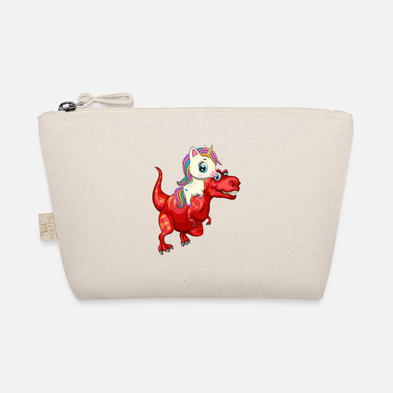 Unicorn riding t-rex Organic Pouch