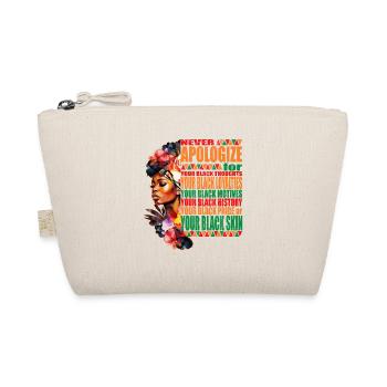 BLM Melanin Pride Never Apologize for Your Black S - Organic Pouch - nature - Front