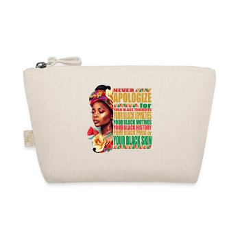 Black History: Never Apologize for Your Color - Organic Pouch - nature - Front