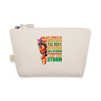 Afro African Woman Back Hisory Month - Organic Pouch - nature - Front