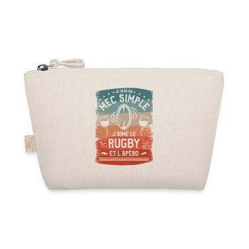Je Suis Un Mec Simple J'aime Le Rugby Et L'Apéro - Trousse biologique - nature - Devant