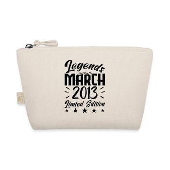 Naissance En Mars 2013. Cadeau d'anniversaire mars - Trousse biologique - nature - Devant