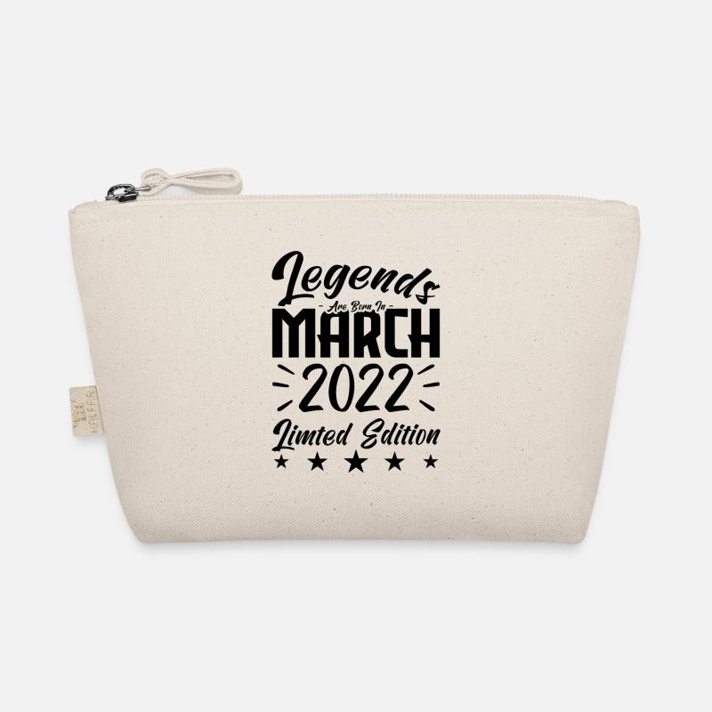 Born in March 2022. March Birthday Gift Organic Pouch