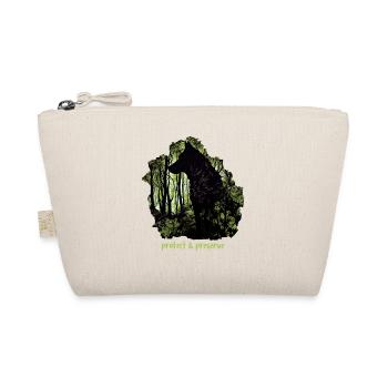 Wölfe Silhouette Naturschutz Tierschutz Wolf - Bio-Täschchen - Natur - Vorne