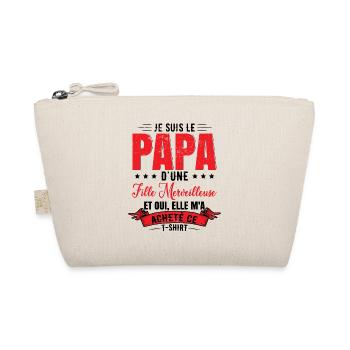 Papa D'Une Fille Merveilleuse Cadeau Père - Trousse biologique - nature - Devant