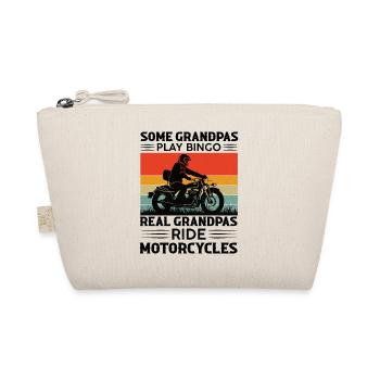 MOTORCYCLE GRANDPA! COOL GRANDPAS RIDE MOTORCYCLES! - Organic Pouch - nature - Front