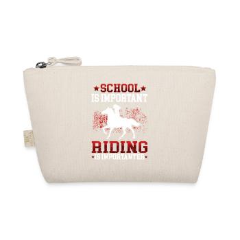 Riding is important horse rider rider - Organic Pouch - nature - Front